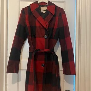 Banana Republic Plaid Wool Blend Jacket Size Medium